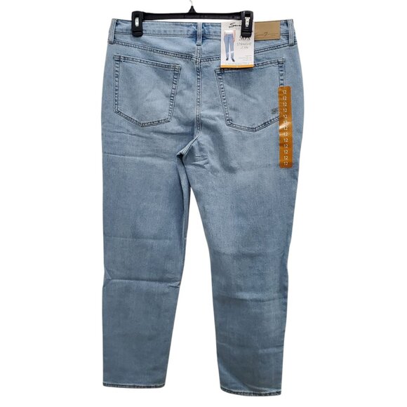 Seven7 90's Straight Jean Women's Light Wash High Rise Relaxed Denim NWT Size 12 - Picture 7 of 8